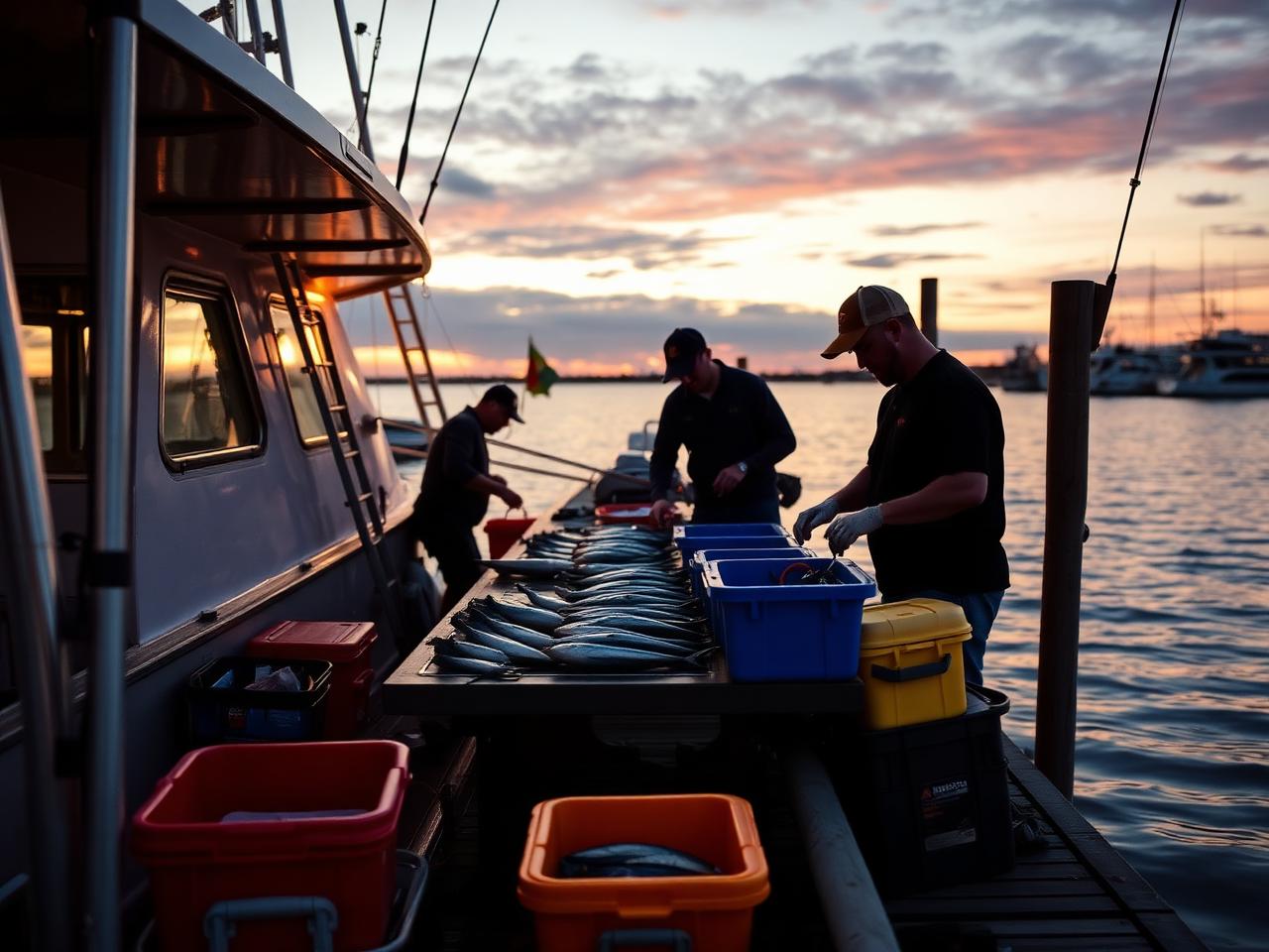 Catch on ice aboard a Tideborne vessel